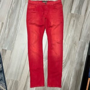 Red jeans